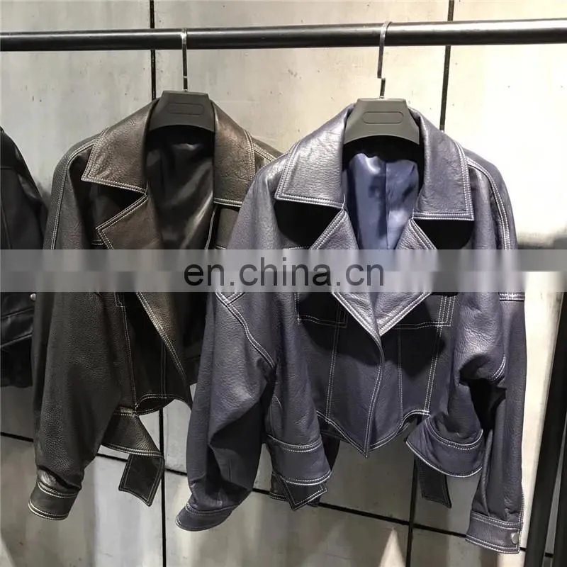 Ladies Latest Fashion Girl Casual Leather Jacket Real Women Leather Jackets