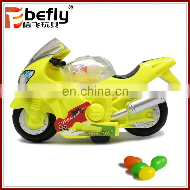 Plastic shaking noise rattle toy with candy