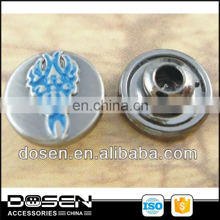Nice design ECO-friendly zamak material antique brass domed denim flat rivets.