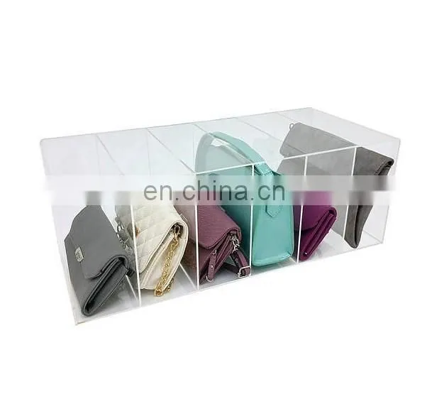 Deluxe Large Acrylic 6 Slot Purse/Handbag storage bag Organizer