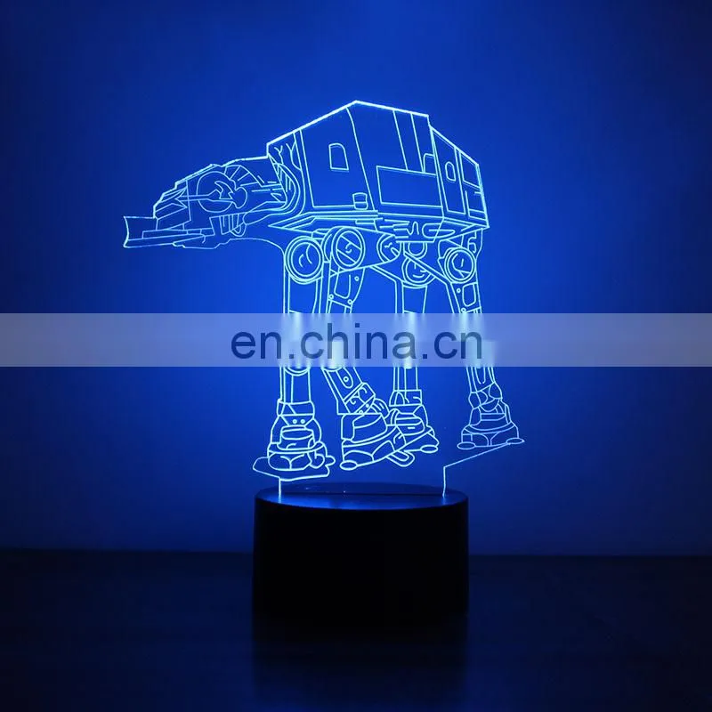 Creative lighting usb lamp 3D acrylic led sleeping night light for bedroom