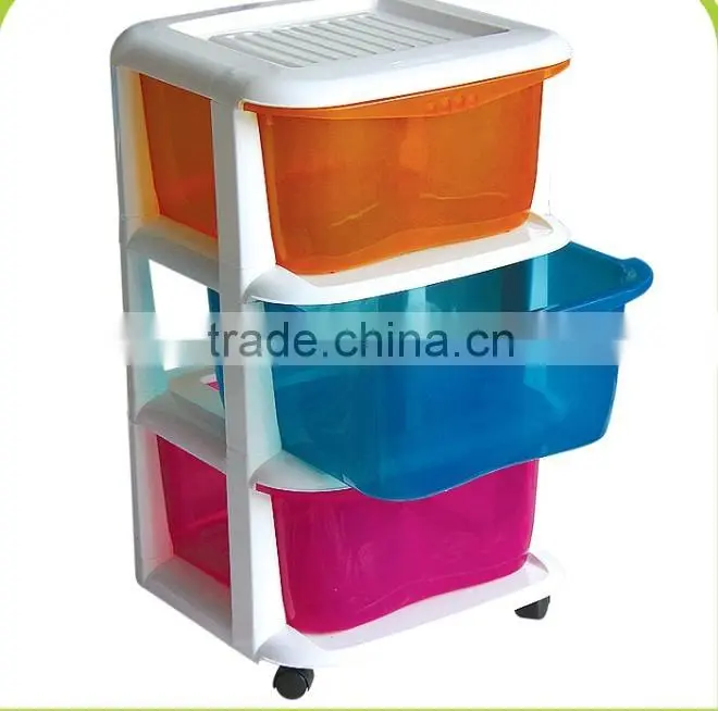 3 tier removable plastic storage drawer, plastic storage cabinet
