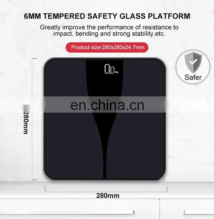 Personal Household 180Kg 396Lb Body Weigh Digital Bathroom Electronic Weighing Scale