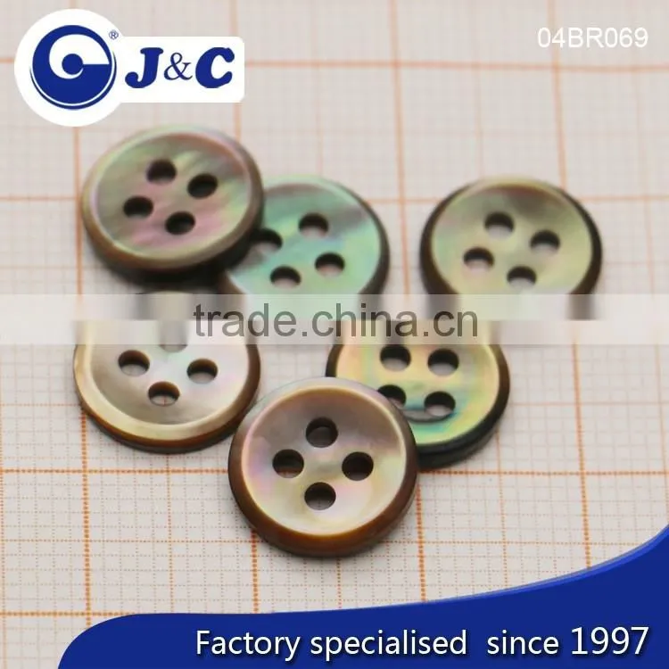 J&C Brown MOP shell buttons,pearl shell buttons for fashion shirt.BR065, BR069