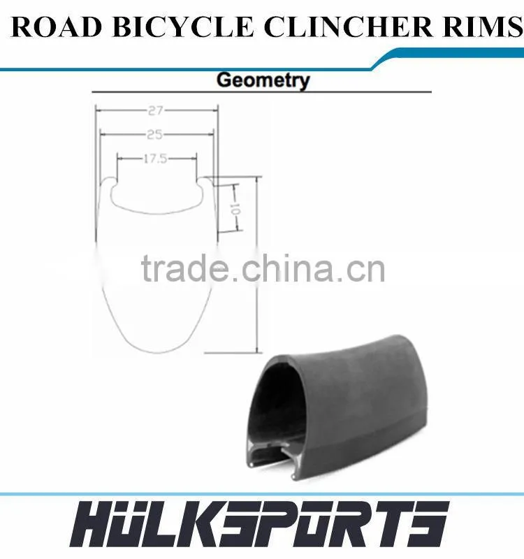 Road bicycle wheel rims 700c 38mm profile 25mm width carbon road bike clincher wheel rims carbon clincher wheel bike rims