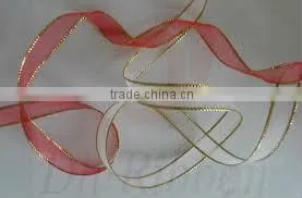 Pink nylon organza ribbon bow flowers
