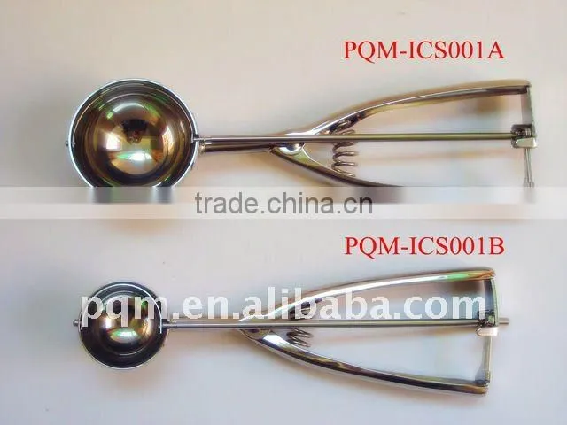 Stainless steel manual ice cream spoon 001B