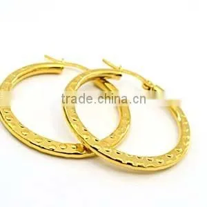 fashion jewellery big hoop simple gold earring designs for women
