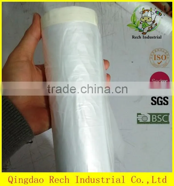 building pe-taped masking film dust drop cloth cover