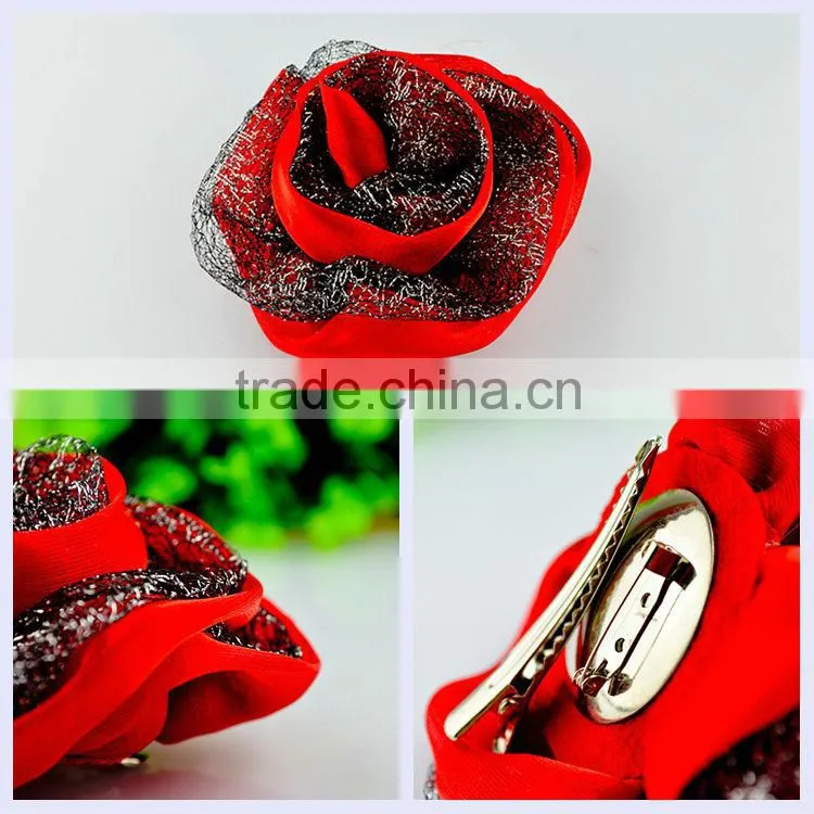 2014 China import sexy flower brooch fancy hair accessory hairpins
