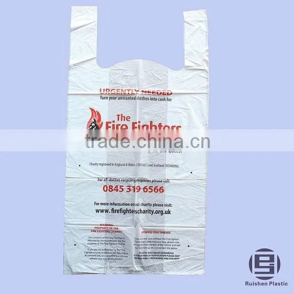 TOH Biodegradable LDPE Donation Bag With Printing For Collection