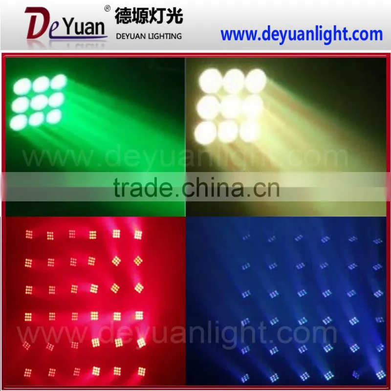 Wedding stage light 9pcs 12W Matrix Moving Head Light, Led Matrix Beam