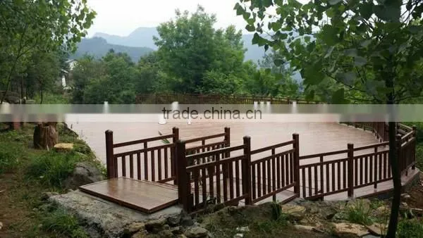fiberglass FRP Square tube with wooden pattern for fence