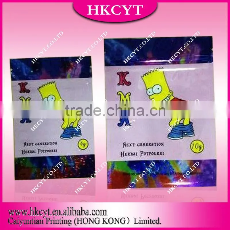heat sealed custom printed potpourri packing bags