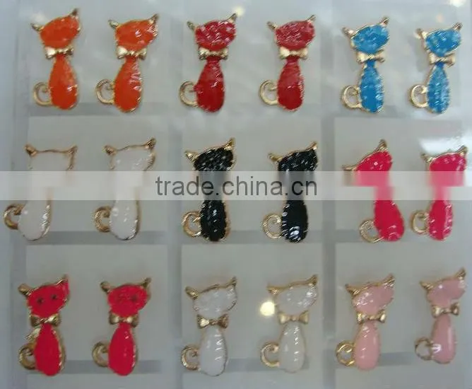 Metal owl sharp stud earring pins, fashion alloy stud earring pin