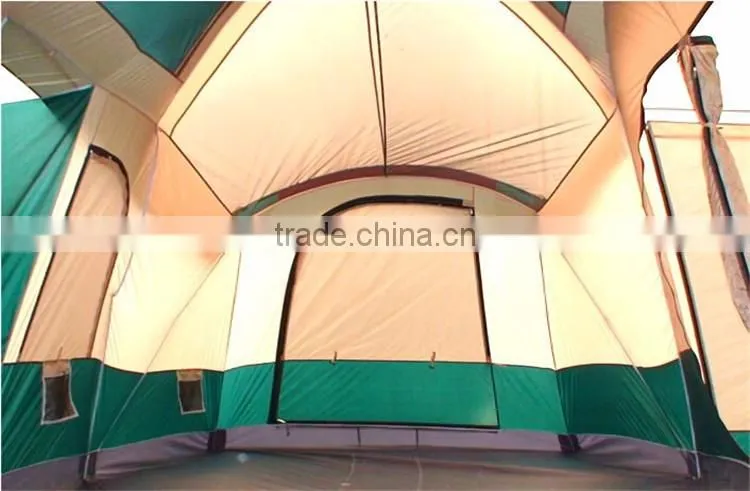3 Room Luxury Cheap Folding Survival Sleeping Modern Cheap Family Polygon 10 Person Big Camping Tent