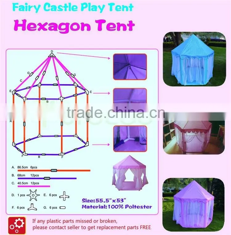 Children Hexagonal Princess Campaign Chinese Best Waterproof Family Canvas Cabin Wholesale Tents