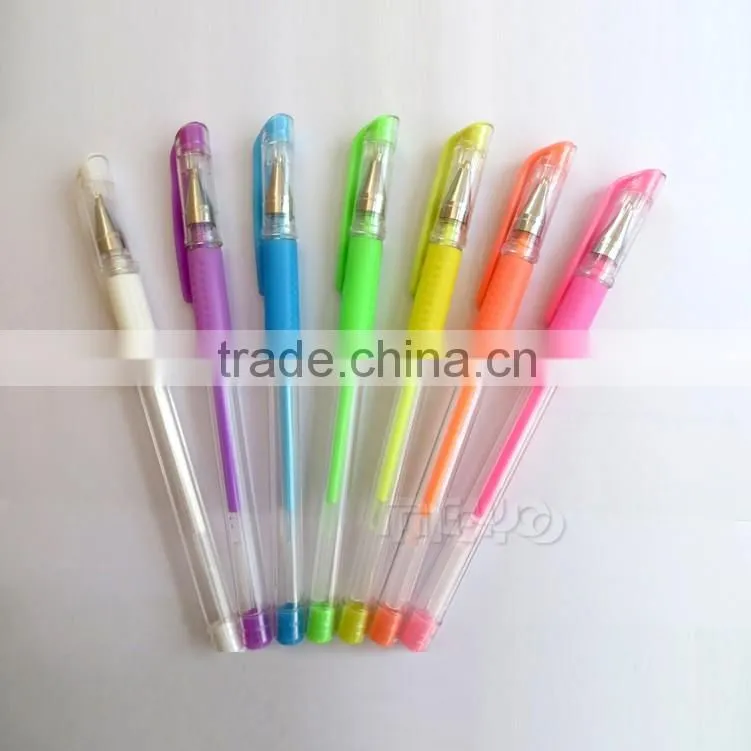 Coloured gel pen set office gel ink pen indelible refill pen