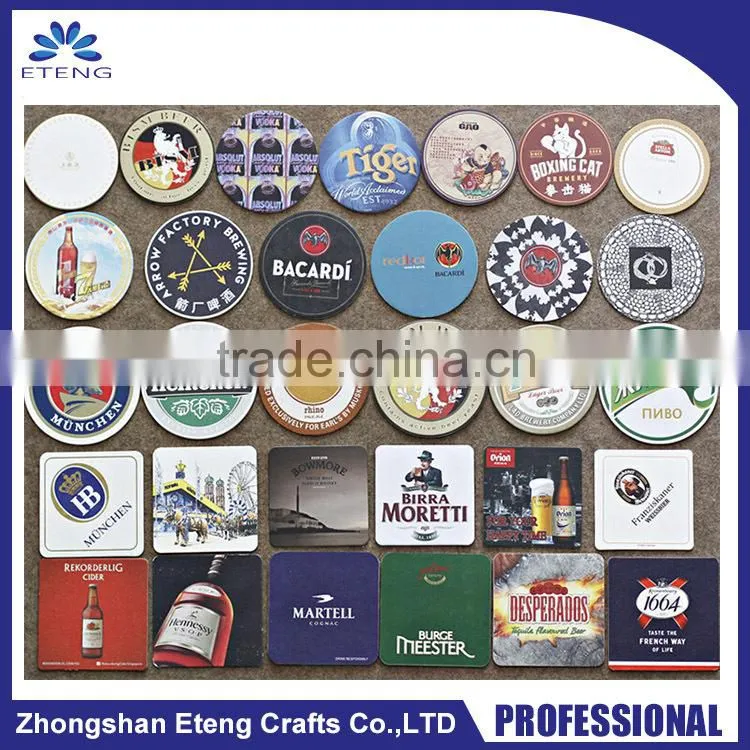 Promotion Best Selling custom printed absorbent paper coaster