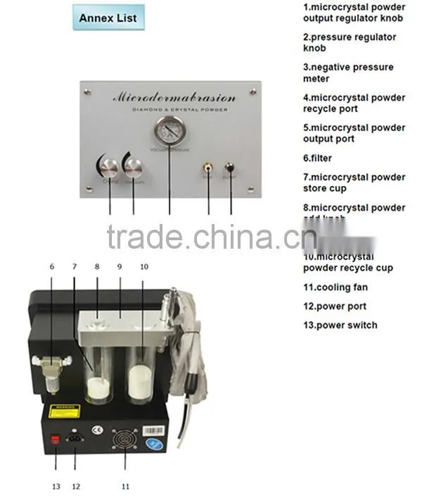 NEW!! home use diamond micro crystal dermabrasion microderm skin system