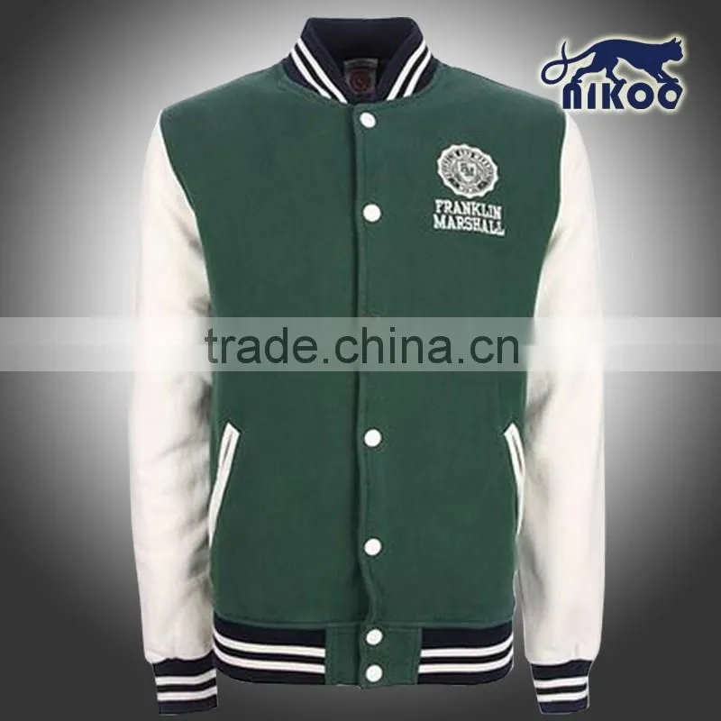 quality mens button-up cotton jackets with embroidery