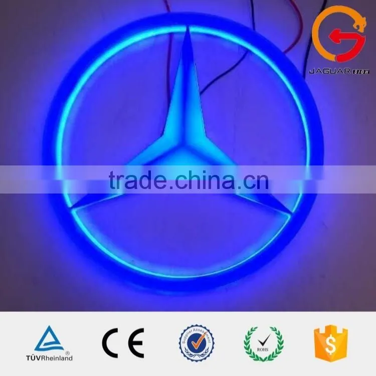 Reverse car name backlit led car logo with names