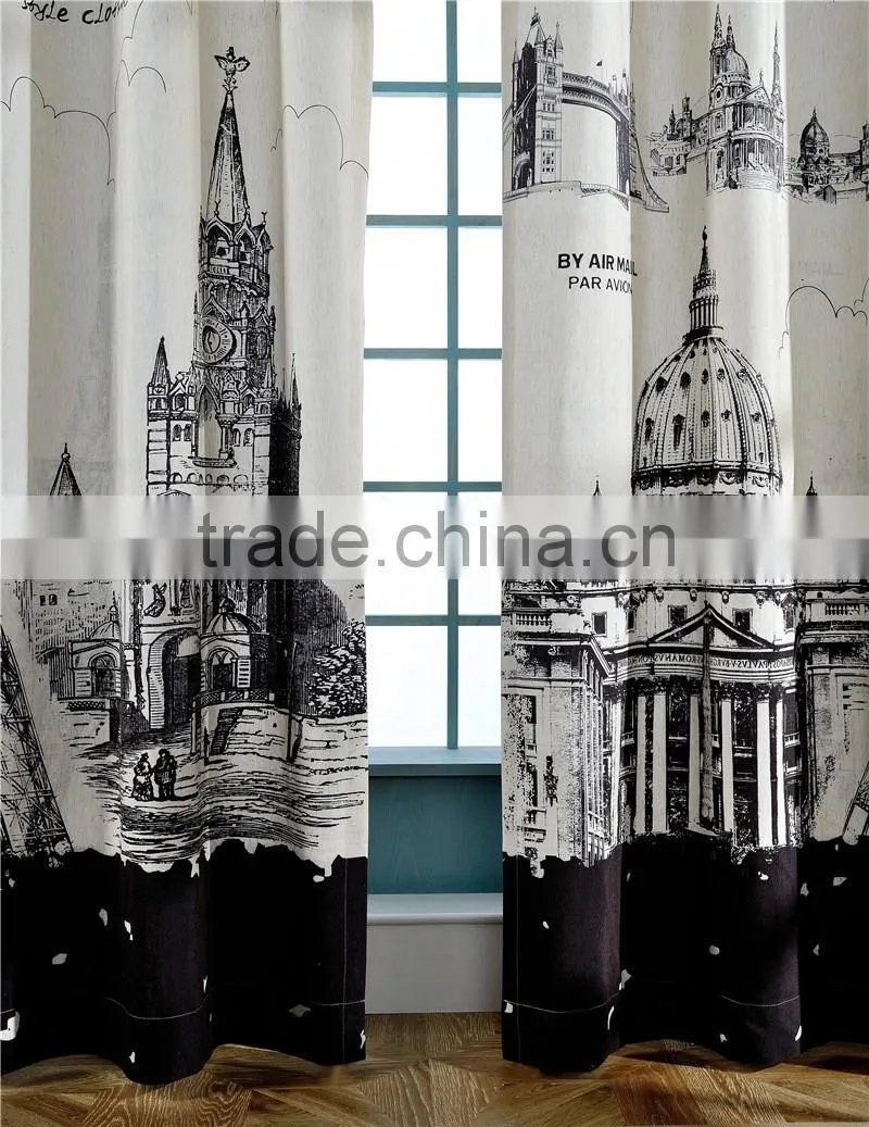 Contemporary and Contracted Cotton/Linen Shading Curtain Fabrics