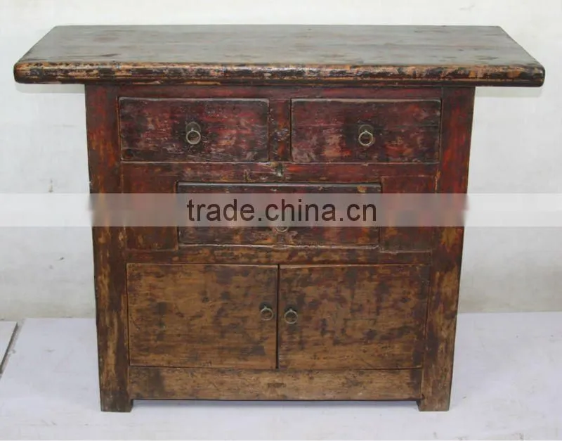 antique Chinese Gansu distressed and shabby cabinet