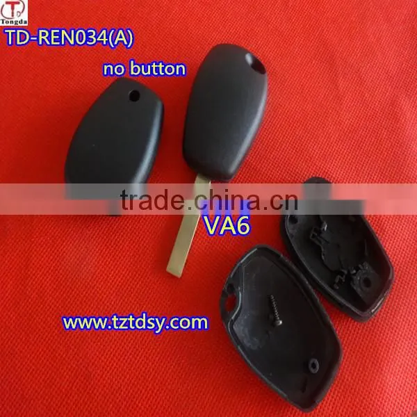 Tongda TD-REN034(N),no button blank key shell with NE73 key blade for Renault