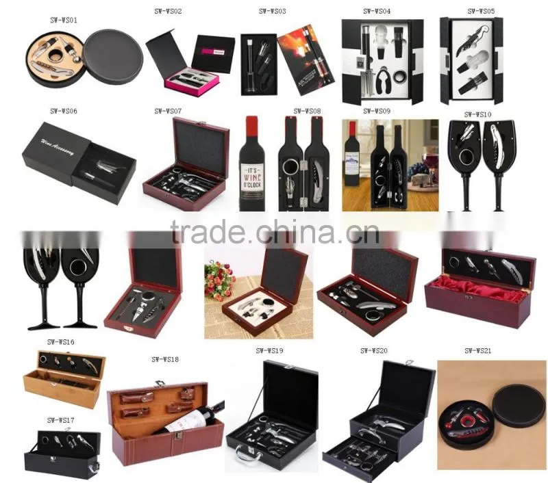 Leather Box Package Wine Accessories Gift Set Wine Bottle Tool Set