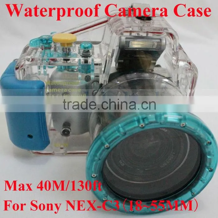 Plastic Camera Case Waterproof Underwater Case Camera Housing Diving Case For Sony NEX-C3(18~55MM)