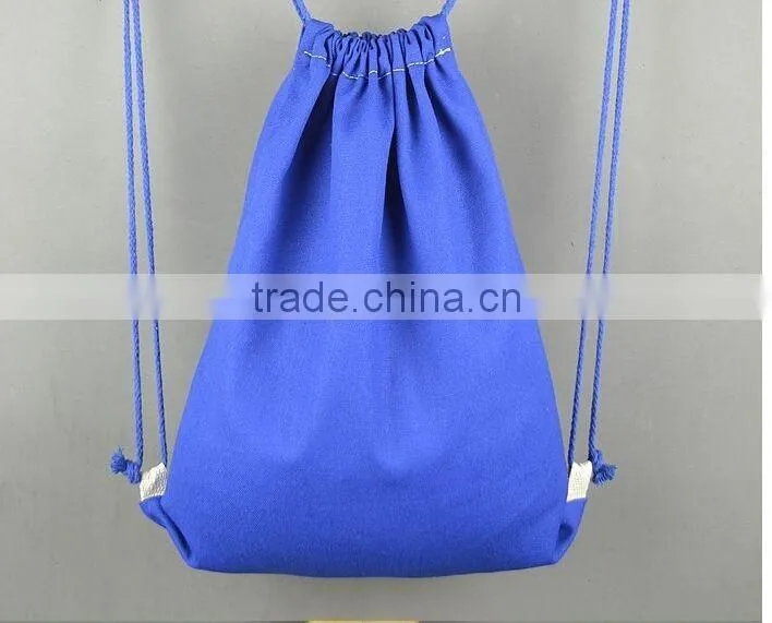 wholesale canvas cotton drawstring bag with various colors