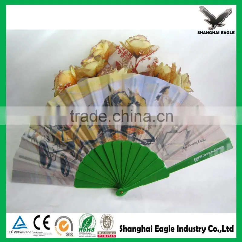 Wholesale printed custom nylon folding fan