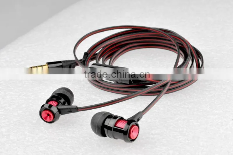 Hot sale high quality popular cool design metal earphone with mic for mobile phone