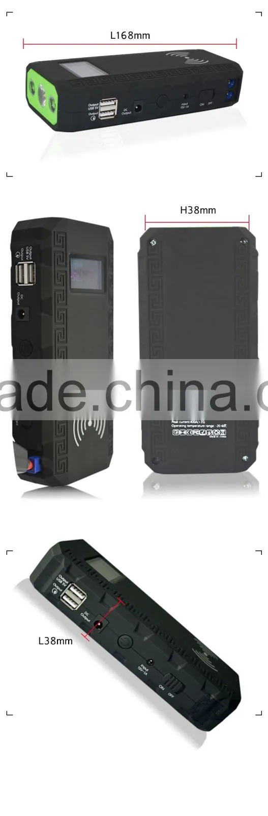 Car Emergency battery wireless charger 13600mAh Mini Jump Starter 12v car jump starter Power Bank for Car Jump Start