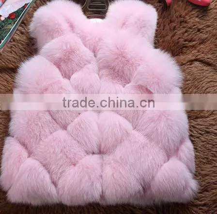 Hotsale Real Pink Fox Fur Vest,Fur Vest form China with Quality Pink Fox Pelt Plates