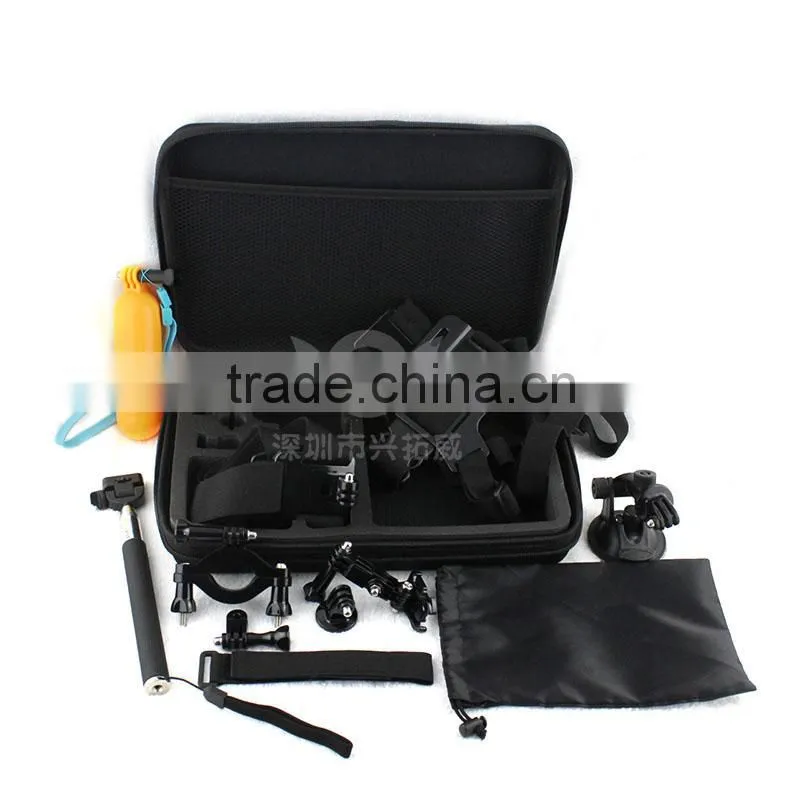 Hot Cheapest 14 in 1 Gopro Accessories Set Kit For cameras GoPro Hero 1 2 3 3+ 4