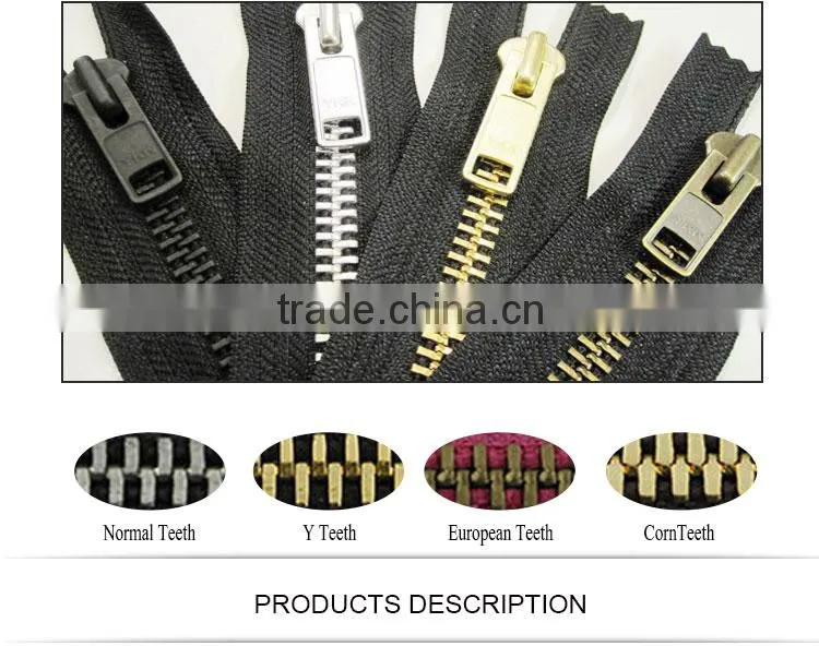 China XLY zipper #5 close end single stone diamond zipper