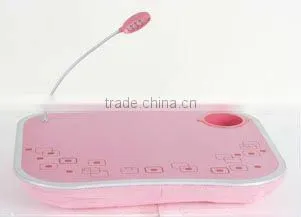 2016 High quality Movable Laptop Desk with cup pink color wholesale price