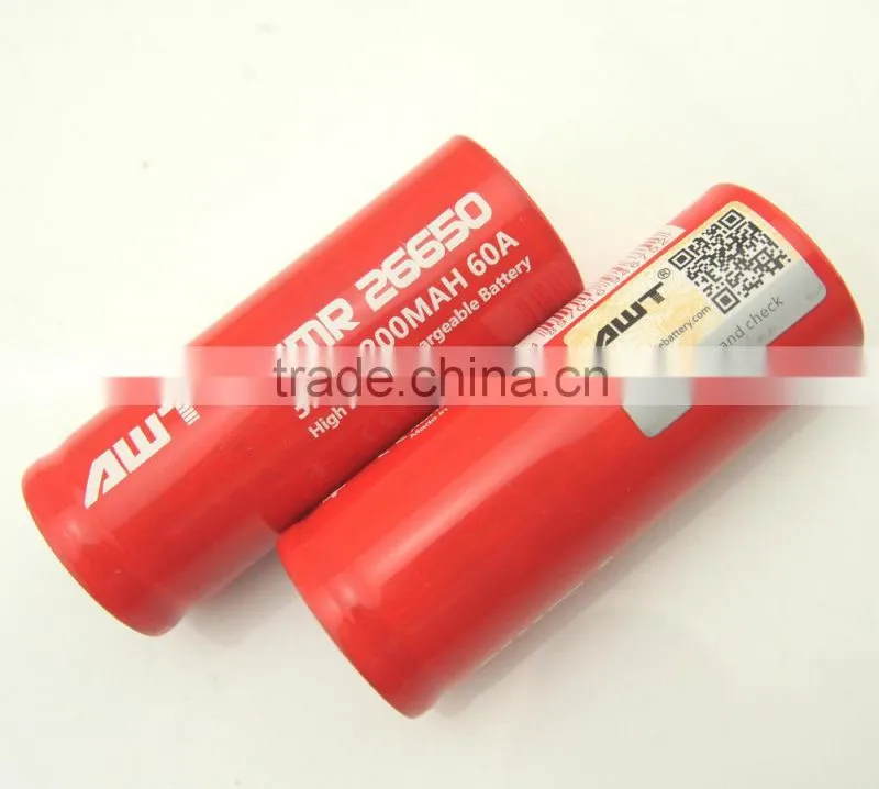 AWT Authentic 26650 60A 4200mah 3.7v e cig bull energy subox vape case battery ,camera battery,battery operated toy car battery