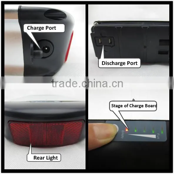 Hangzhou factory, 18650 li ion battery pack for e-bike, 36V 10.4Ah with two years warranty