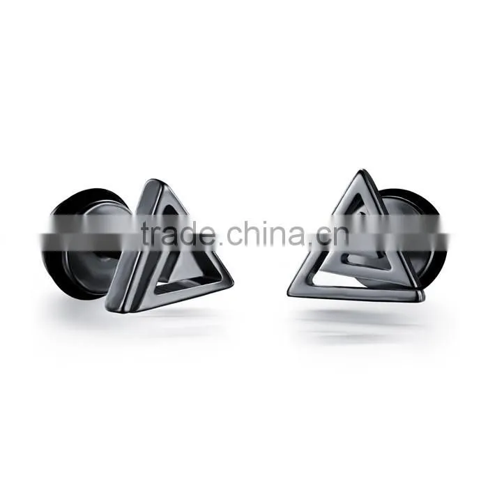hot selling product professional manufacturer steel triangle shaped earrings