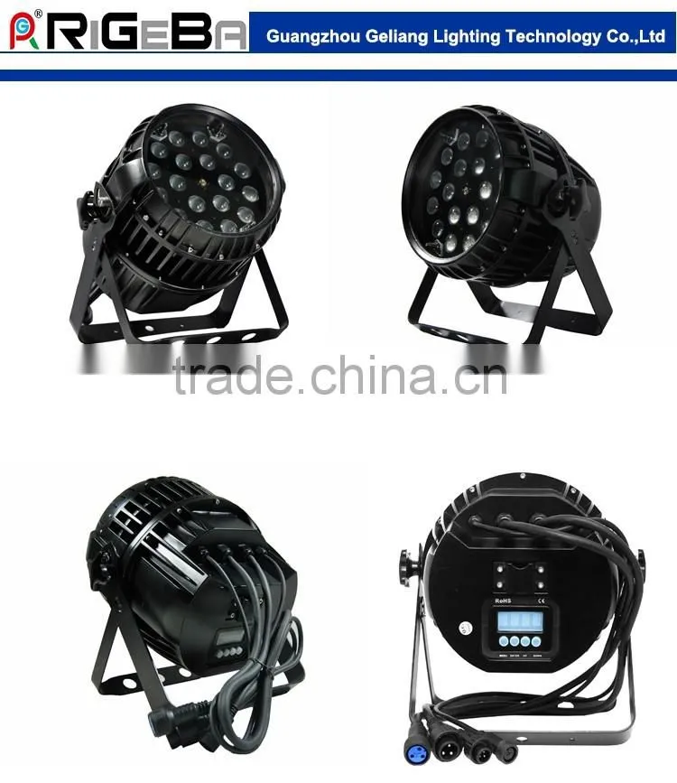 Guangzhou wholesale High--quality 18Leds 10W RGBW 4IN1 Outdoor LED Par light/DMX512