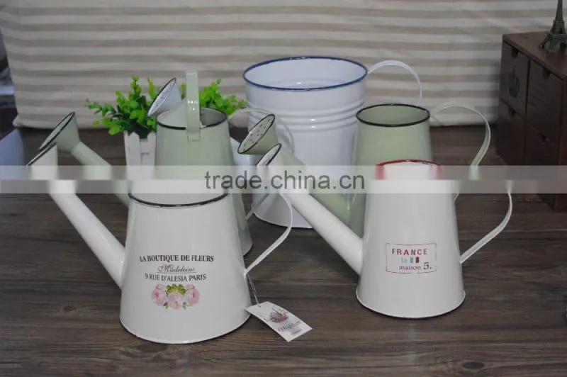Enamel watering can with customized logo and color