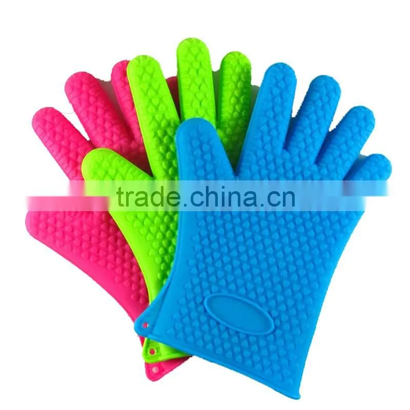Heat Resistant Silicone Cooking Gloves for BBQ
