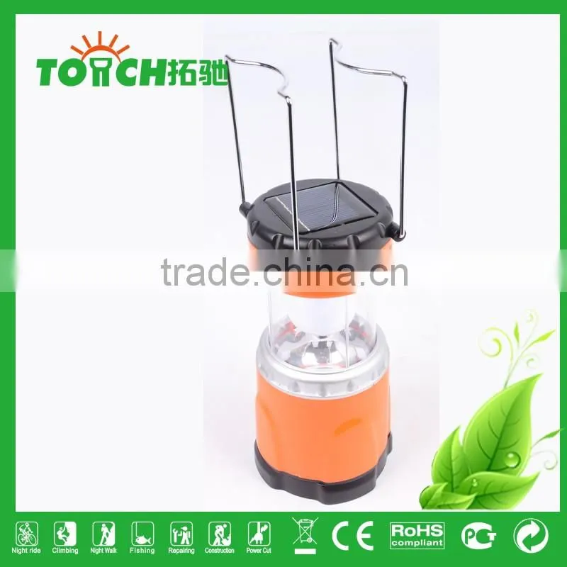 Solar Camping Light Rechargeable Camping Light Plastic Tent Lamp High Power ABS Lantern Emergency Searching Torch
