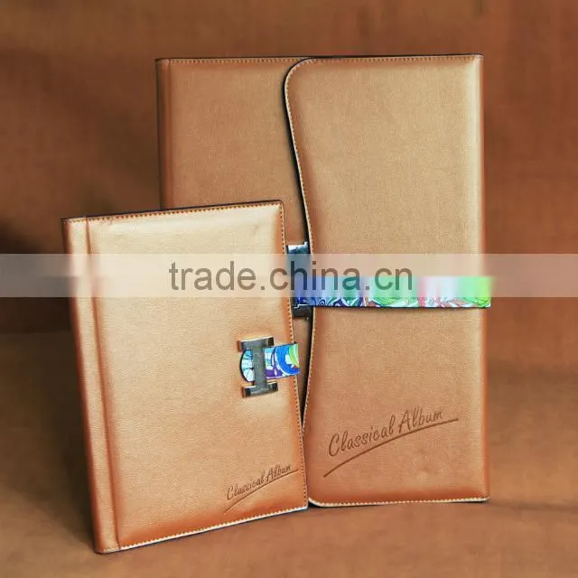 latest digital photo frame-PU leather photo album cover