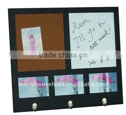cork and dry erase board wooden memo board with photo frame