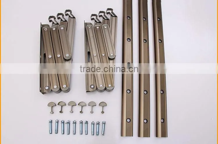 Expandable Aluminium Clothes Hanging Drying Rack, Laundry Hanger Collapsible Wall Mount