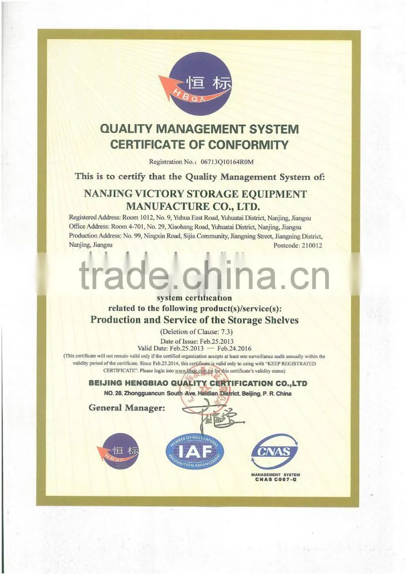 Industrial Used Racking /Manufacturer Wire Mesh Container For Nanjing Victory